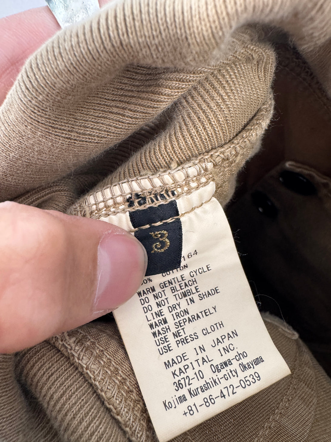 KAPITAL TAN PLEATED CARGO PANTS
