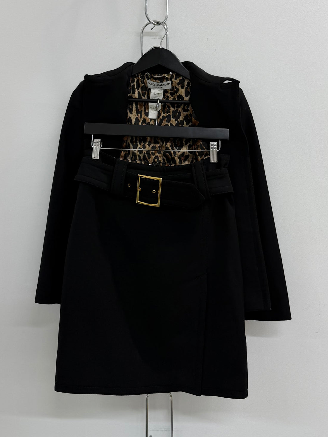 FW2001 DOLCE & GABBANA BLACK WOOL MATCHING SET