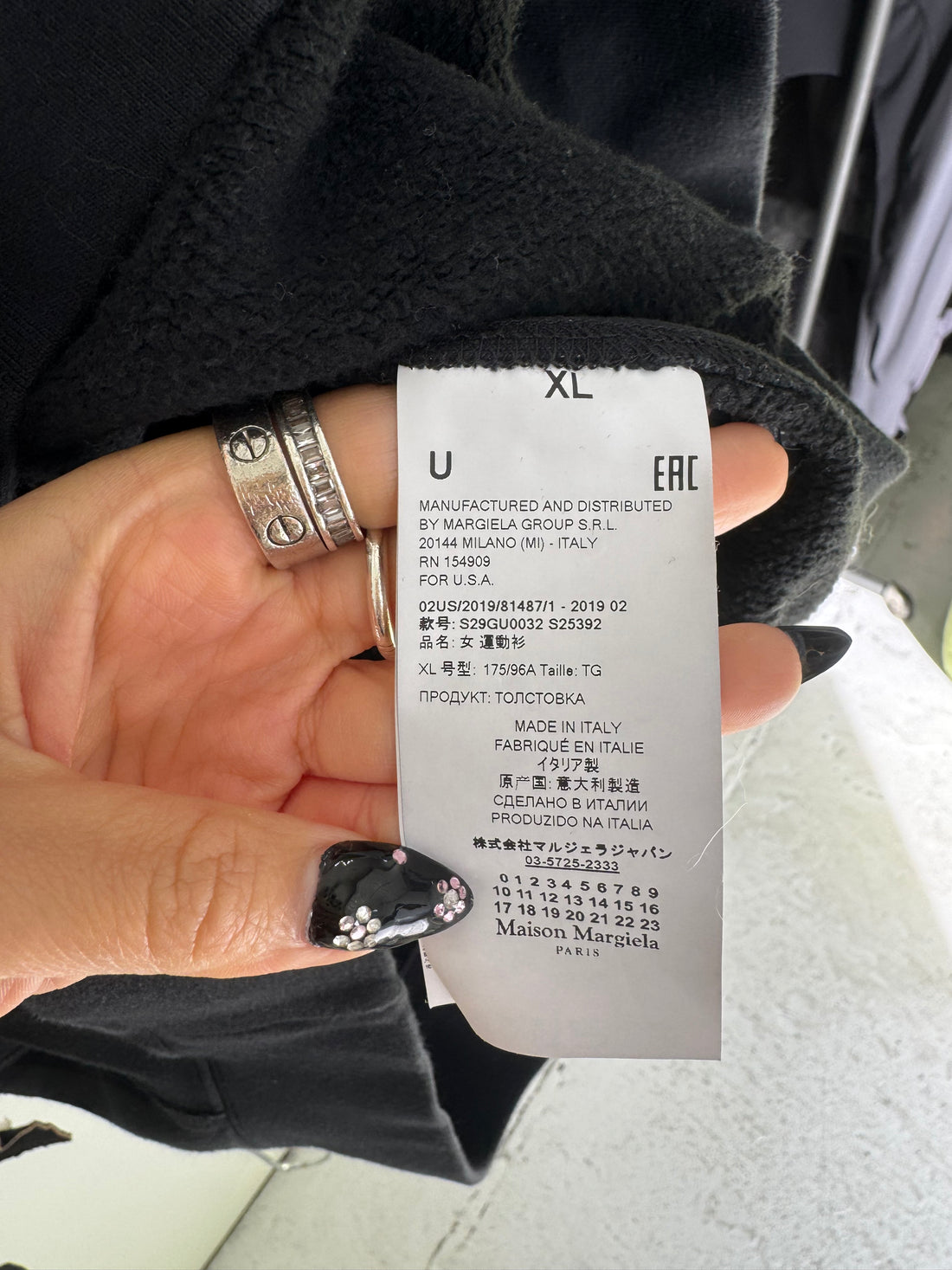 MAISON MARGIELA COTTON KNIT CAPE SLEEVE SWEATER