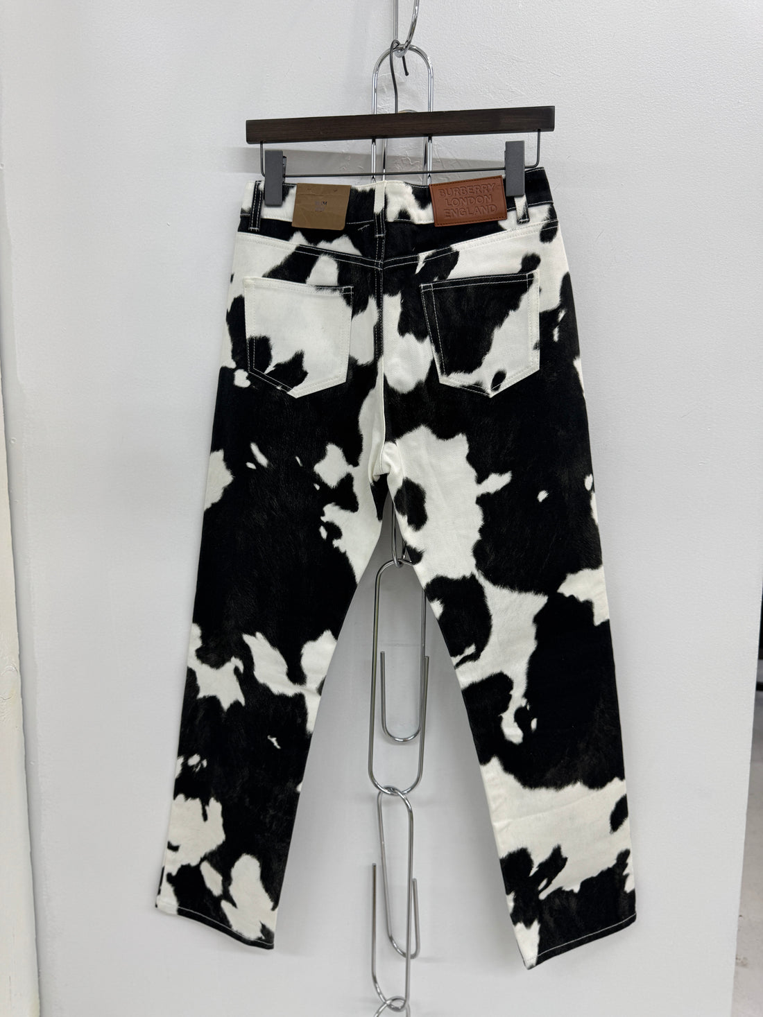 WOMENS BURBERRY COW PRINT PANTS