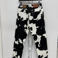 WOMENS BURBERRY COW PRINT PANTS