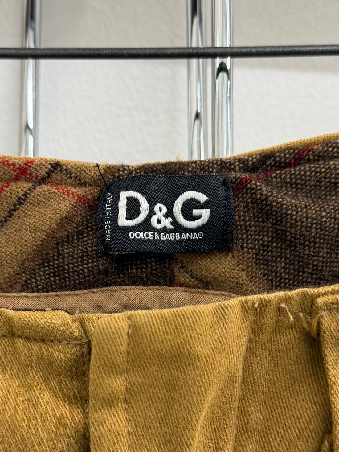 VINTAGE DOLCE & GABBANA LIGHT BROWN MID RISE PANTS