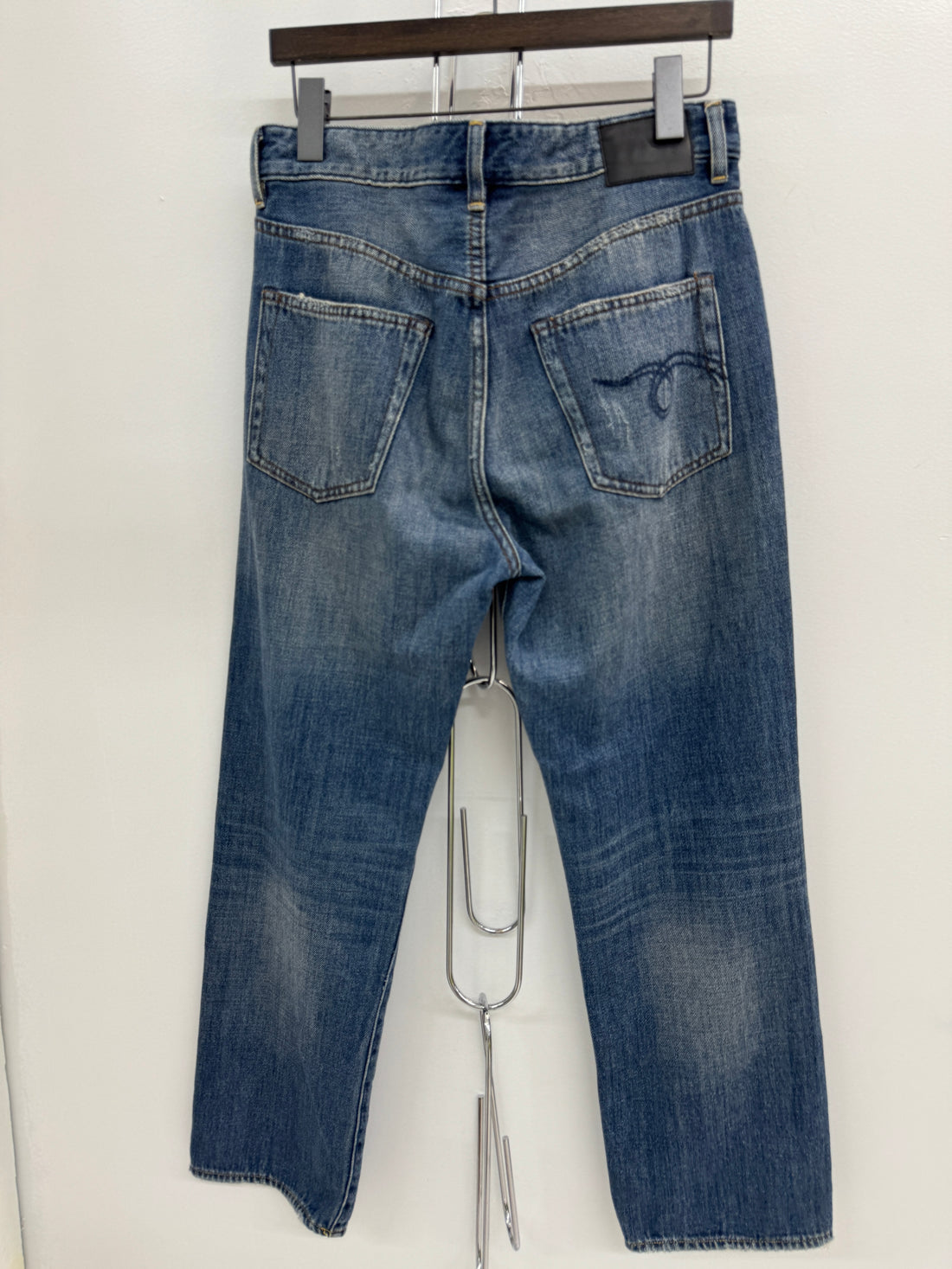WOMENS R13 LIGHT WASH DENIM JEANS
