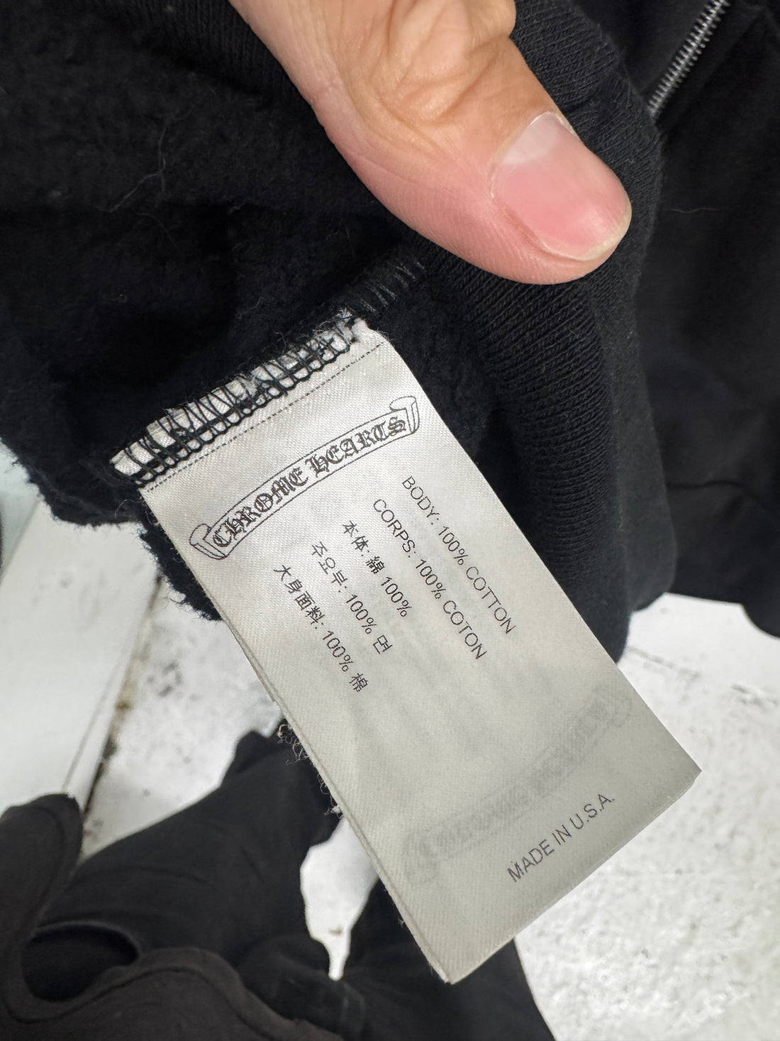 CHROME HEARTS FLORAL ZIP UP HOODIE