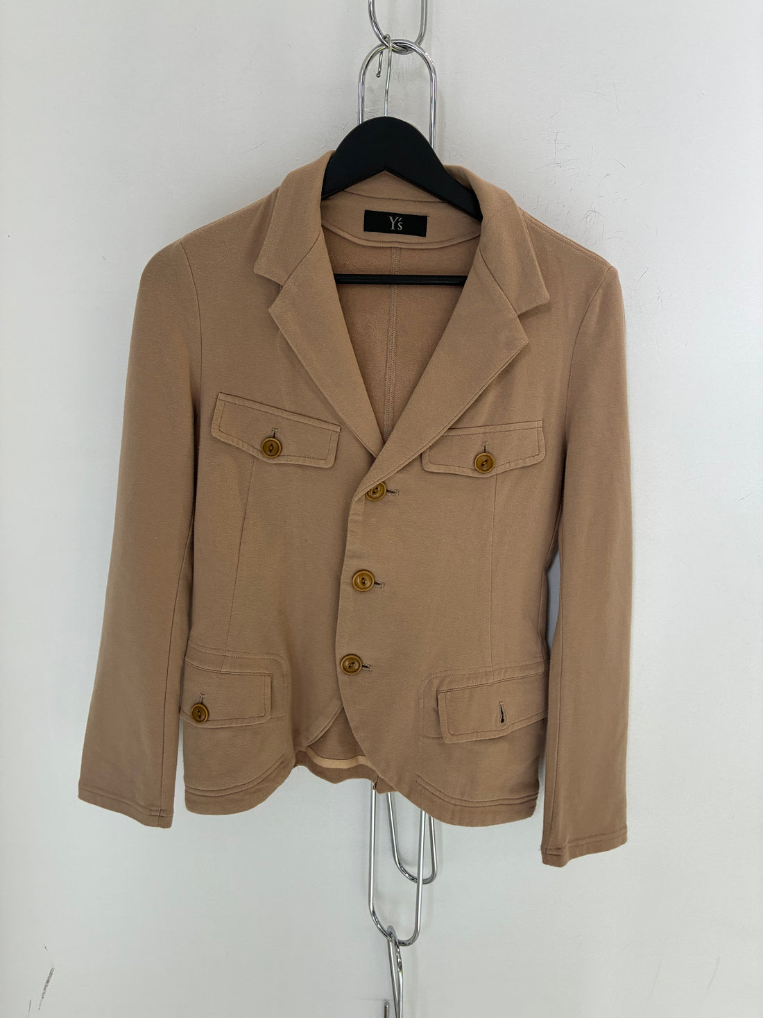 YOHJI YAMAMOTO Y'S TAN COTTON BLEND BLAZER