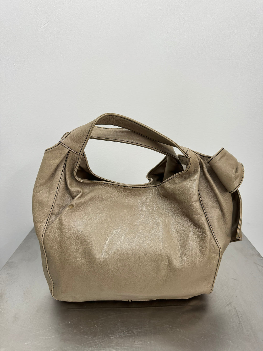 VALENTINO GARAVANI NAPA LEATHER NUAGE BOW HOBO BAG