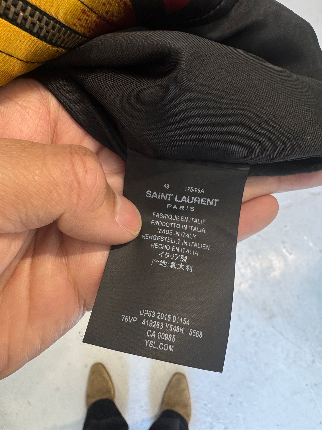 SAINT LAURENT PALM TREE SILK JACKET