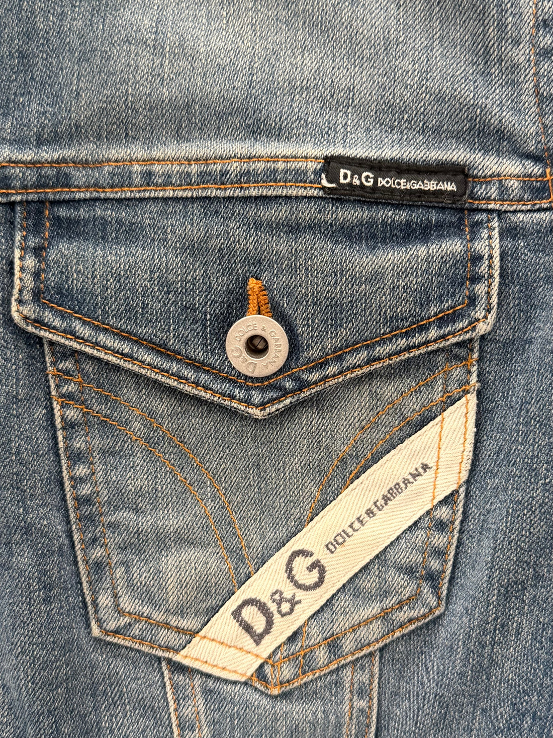VINTAGE DOLCE & GABBANA FADED BLUE DENIM JACKET