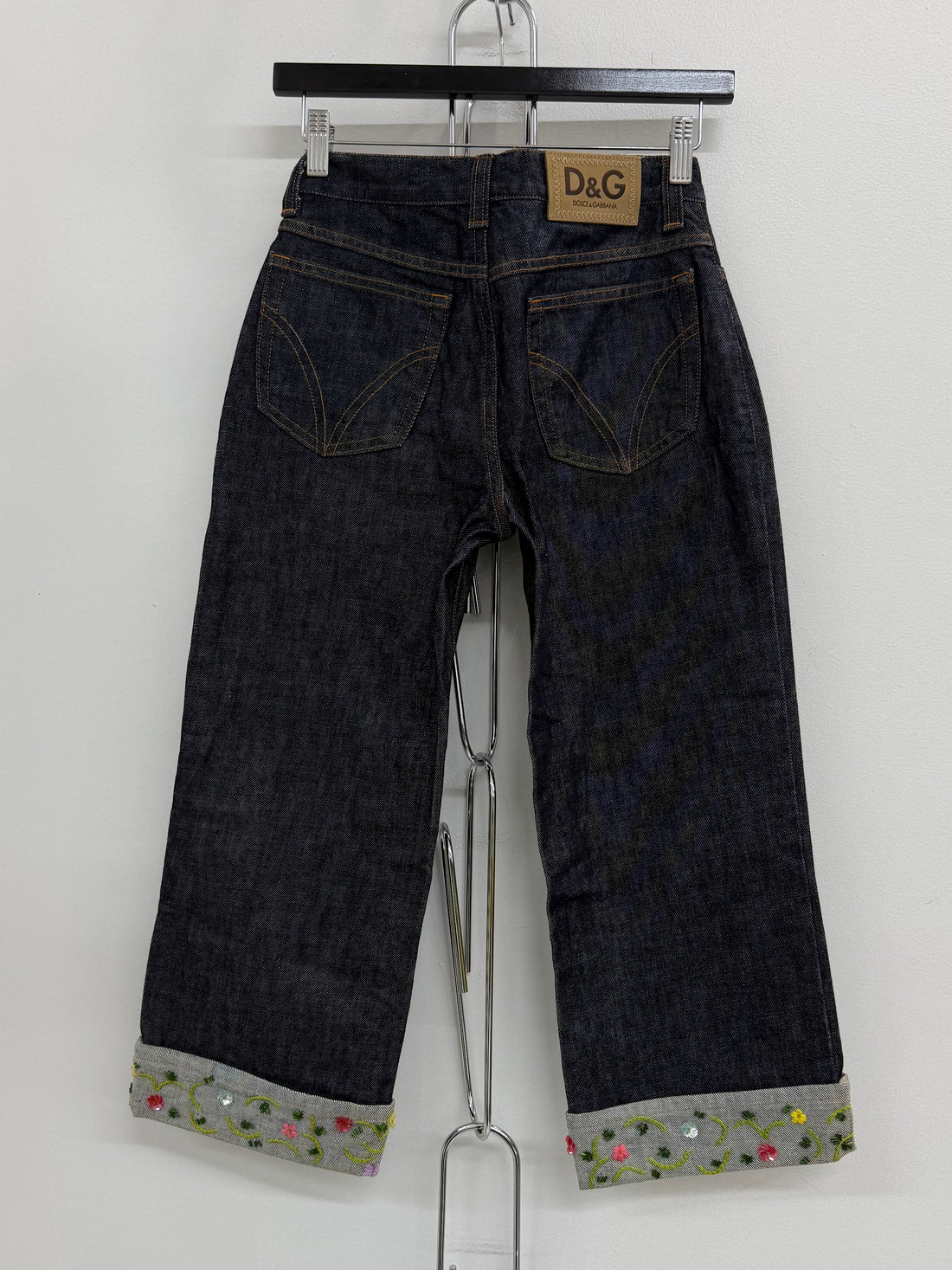 VINTAGE DOLCE & GABBANA DARK WASH CROPPED JEANS