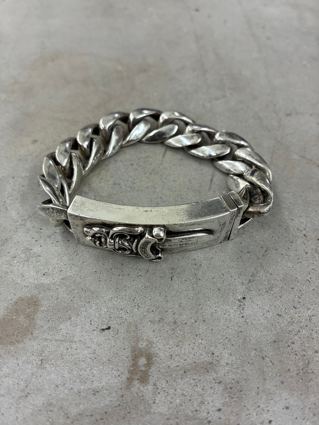 CHROME HEARTS DAGGER ID CUBAN BRACELET