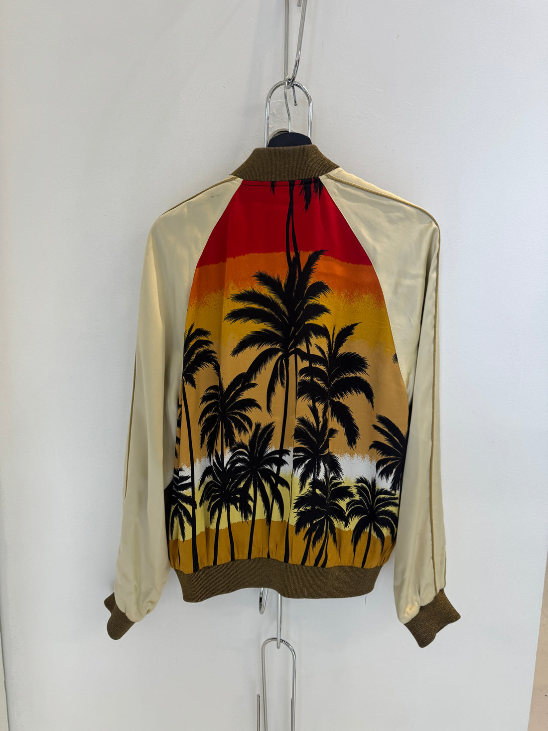 SAINT LAURENT PALM TREE SILK JACKET