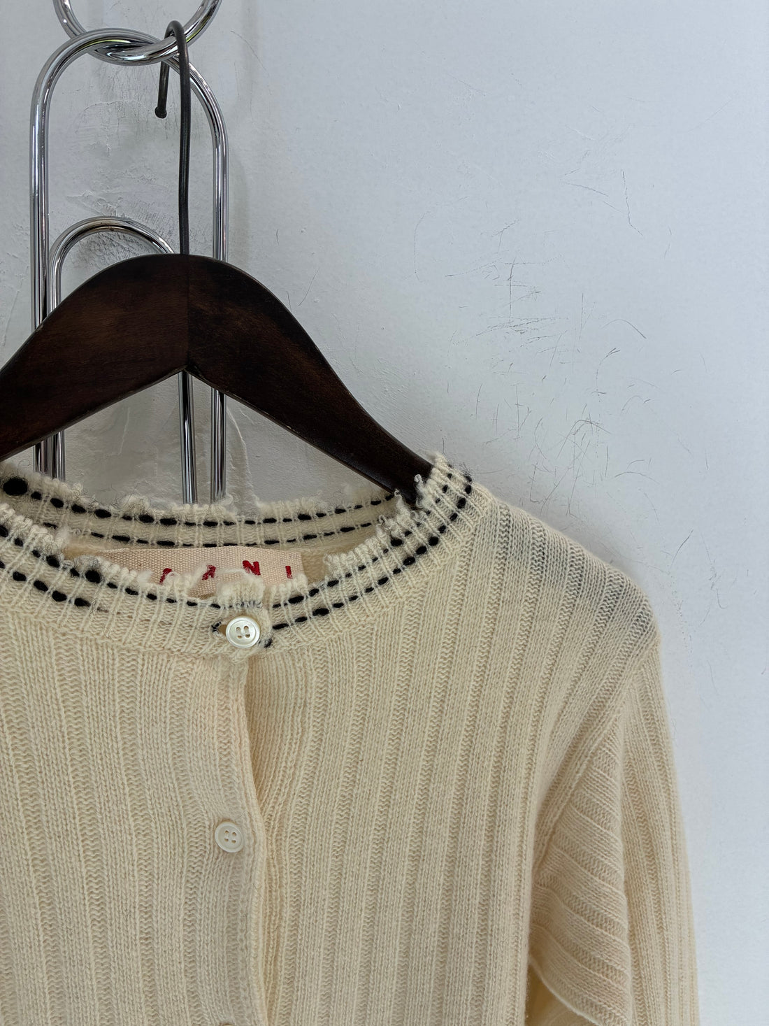 MARNI VIRGIN WOOL PATTERNED SWEATER