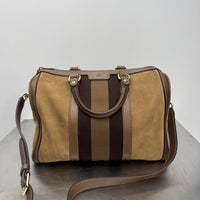 GUCCI BROWN SUEDE BOSTON BAG