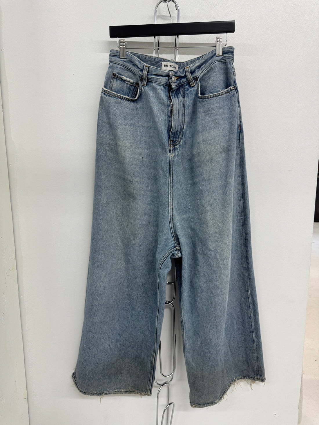 WOMENS BALENCIAGA HIGH WAISTED DENIM PANTS
