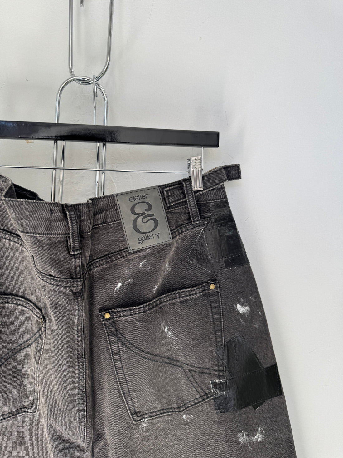 ETELIER TAPE WIDE LEG JEANS