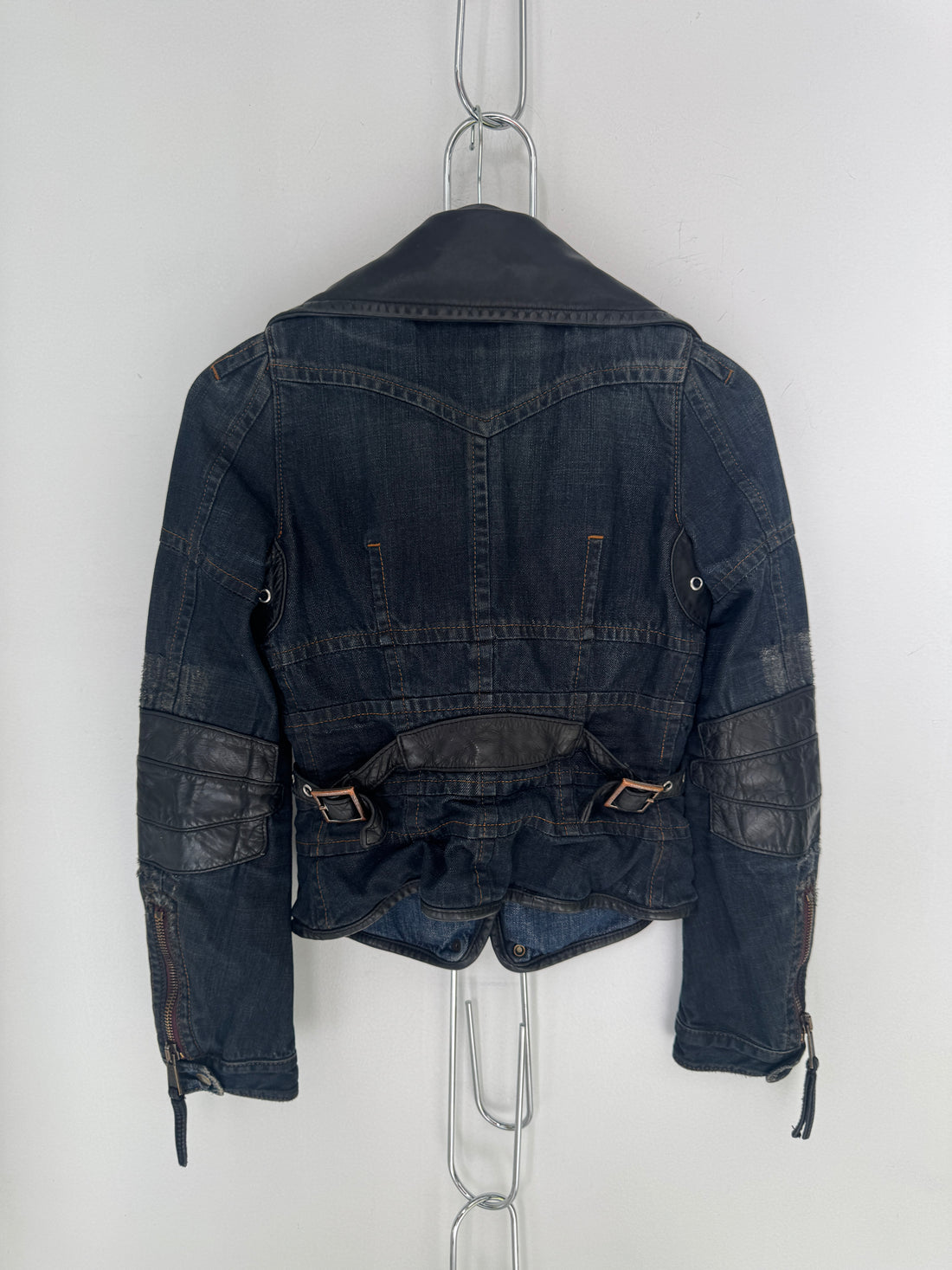 2005 DSQUARED2 DENIM MOTO CROPPED JACKET