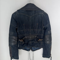 2005 DSQUARED2 DENIM MOTO CROPPED JACKET