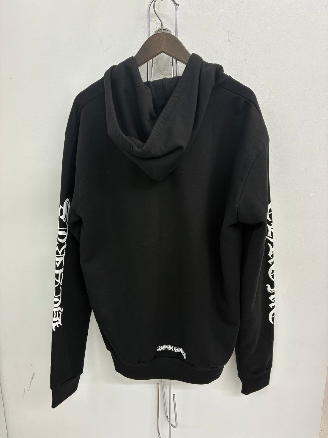 CHROME HEARTS BRAND NEW VERTICAL LOGO ZIP UP HOODIE