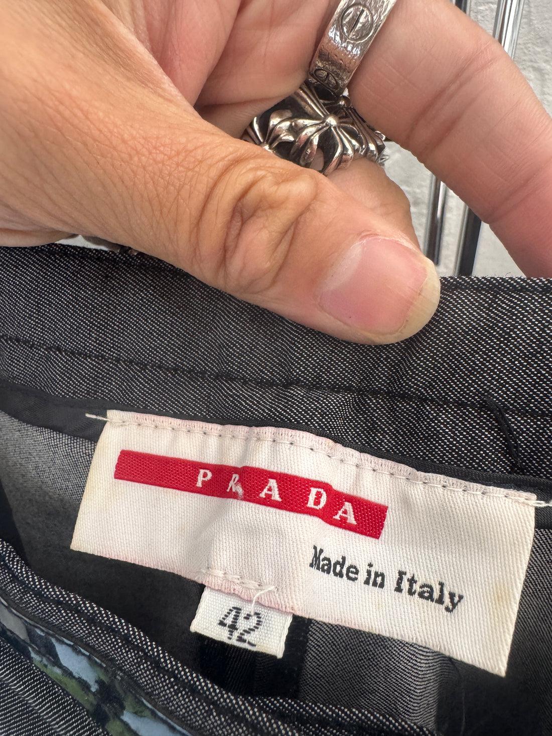 VINTAGE PRADA LINEA ROSSA DARK GREY PANTS