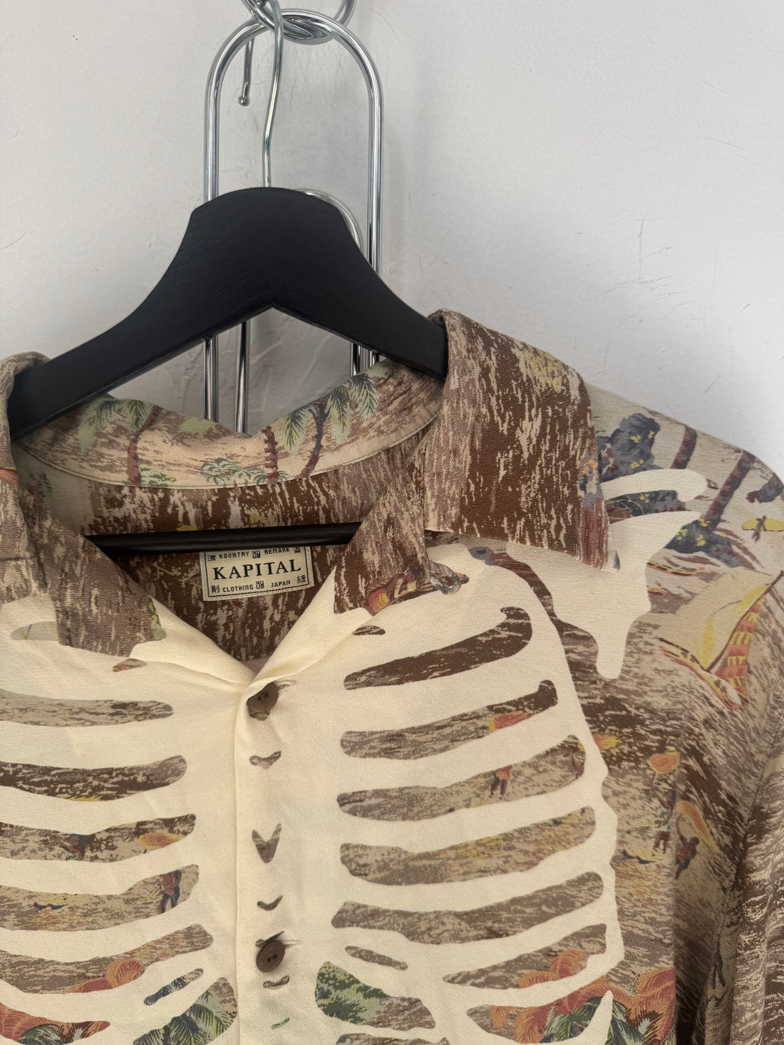 KAPITAL KAMEHAMEHA BONES BUTTON UP SHIRT