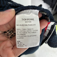 THOM BROWN NAVY STRIPED POLO