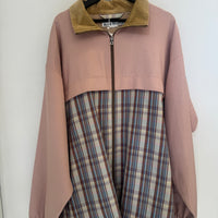 ACNE STUDIOS PINK CHECK OVERSIZED TWILL JACKET