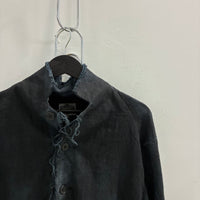 ZAM BARRETT DISTRESSED BUTTON UP SHIRT