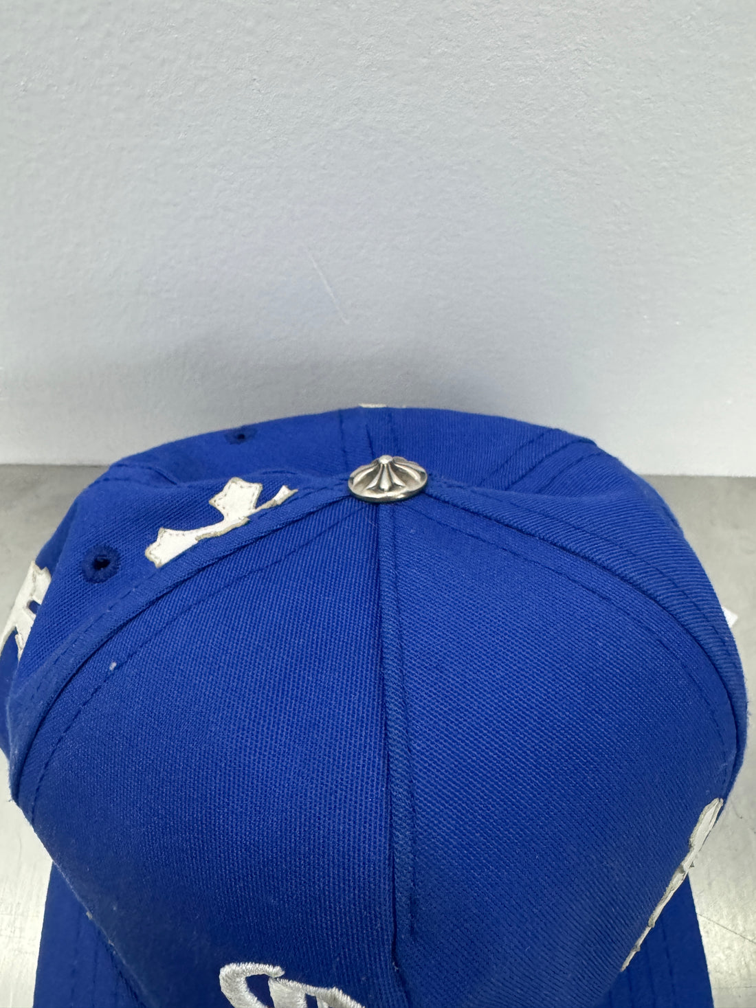 CHROME HEARTS PATCH BLUE HAT