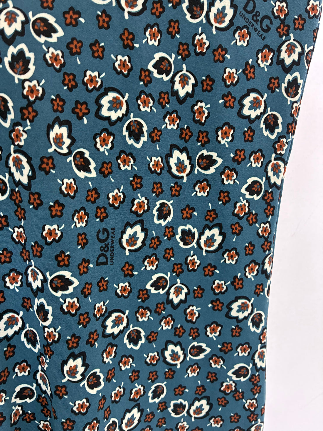 VINTAGE DOLCE & GABBANA UNDERWEAR FLORAL PRINT S/S TOP