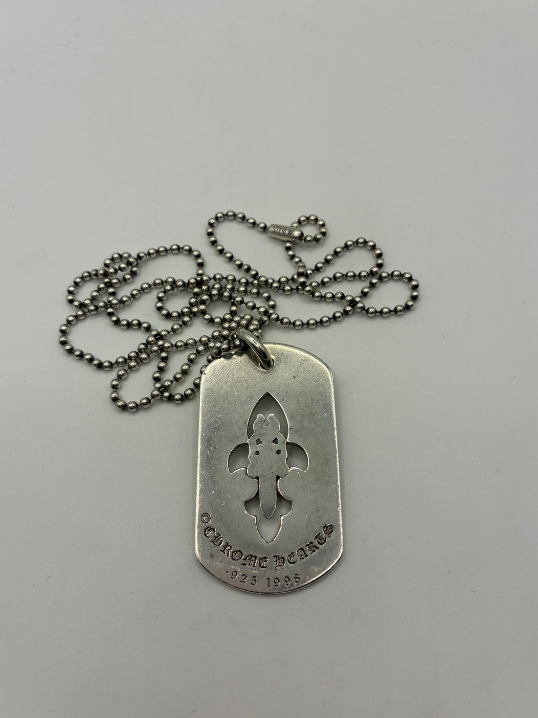 CHROME HEARTS DAGGER DOG TAG CUT OUT PENDANT