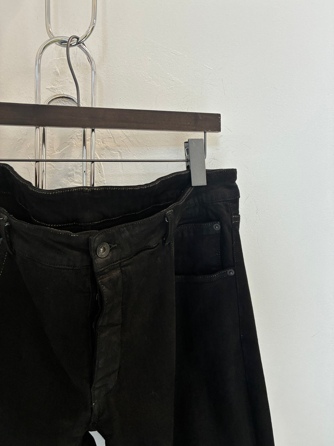RICK OWENS WAXED DETROIT JEANS