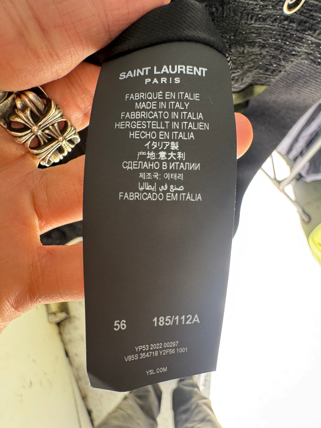 SAINT LAURENT GLITTER TEDDY JACKET