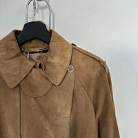 2000S DOLCE & GABBANA DOUBLE BREASTED GOATSKIN SUEDE JACKET