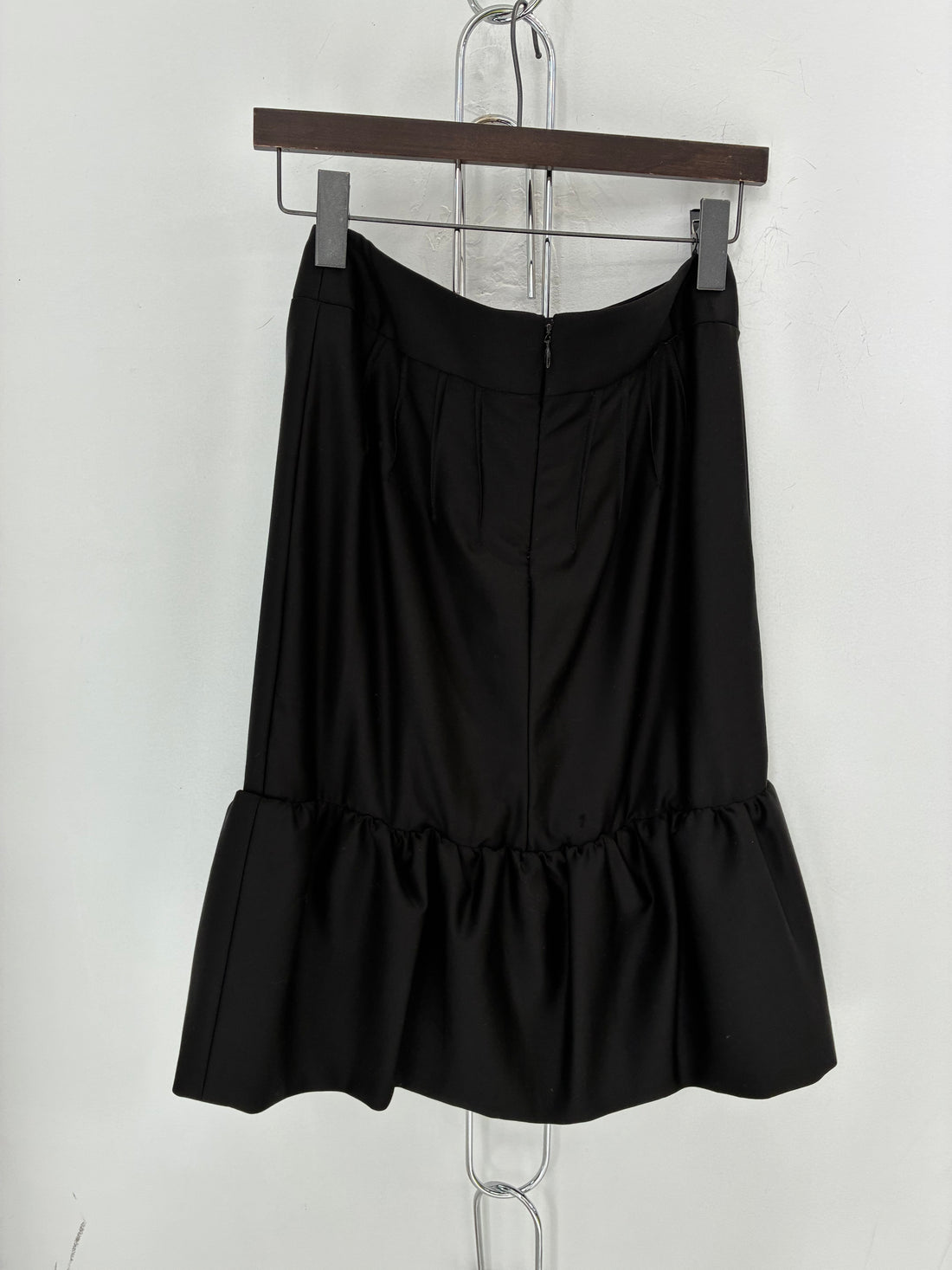 YSL 2005 RIVE GAUCHES GATHERED RUFFLE HEM SKIRT