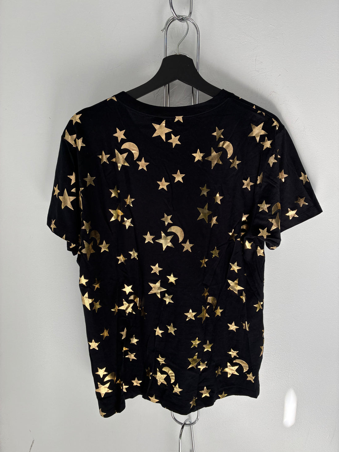 GUCCI BLACK COTTON MOON AND STARS GRAPHIC SHIRT