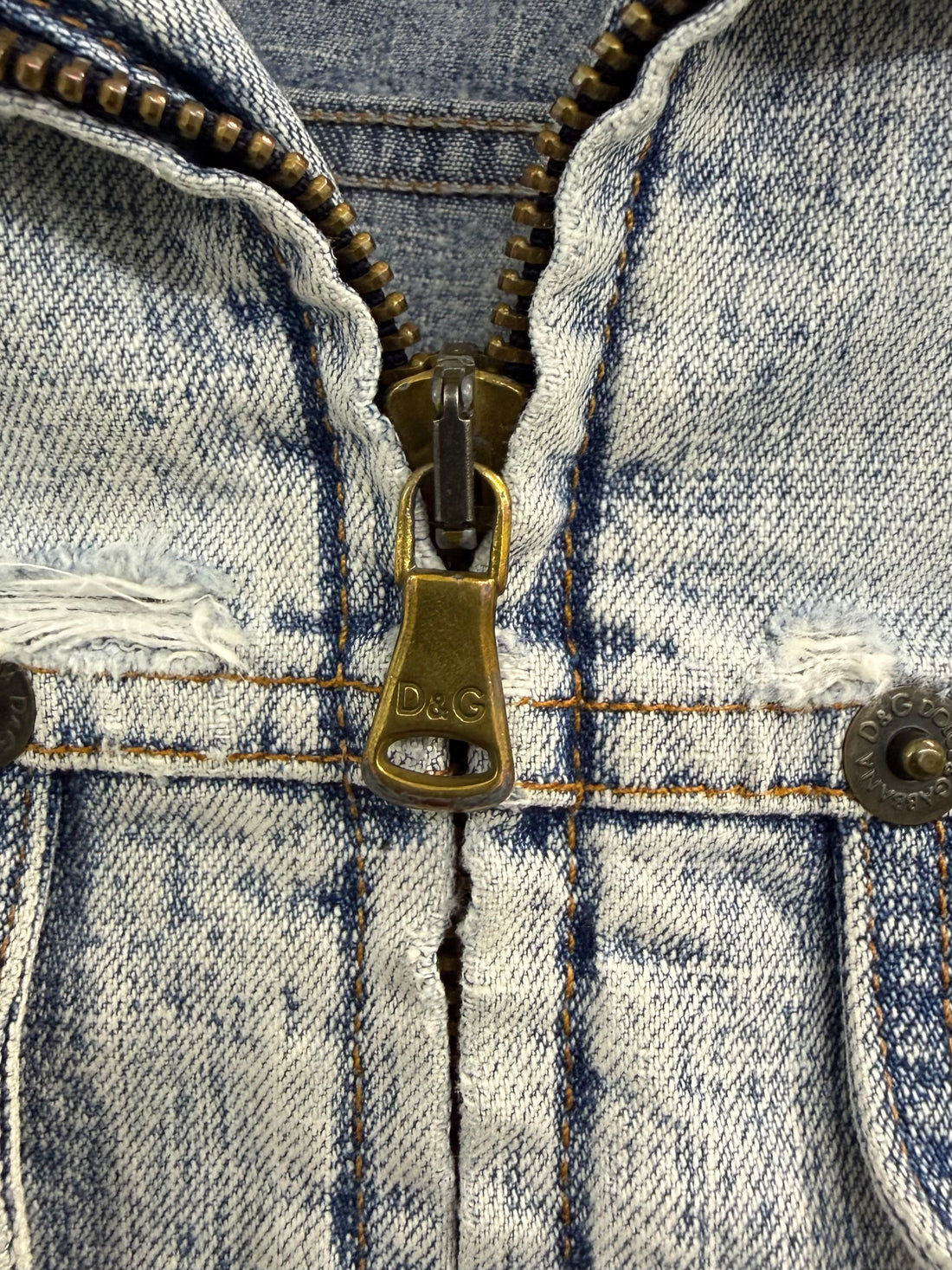 VINTAGE DOLCE & GABBANA LIGHT ZIP UP DENIM JACKET
