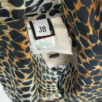 VINTAGE DOLCE & GABBANA PUFF SLEEVE LEOPARD PRINT BLOUSE