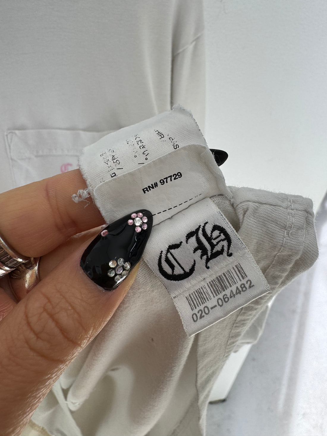 CHROME HEARTS PINK FLAMES LONG SLEEVE SHIRT