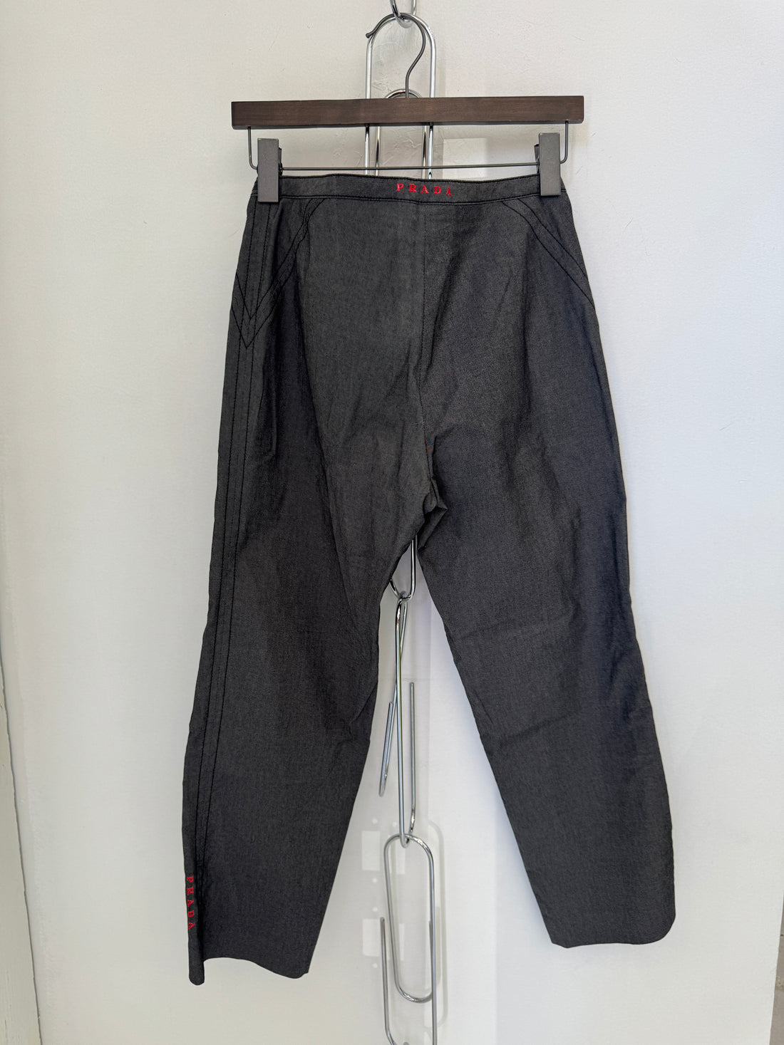 VINTAGE PRADA LINEA ROSSA DARK GREY PANTS