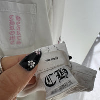 CHROME HEARTS PINK FLAMES LONG SLEEVE SHIRT