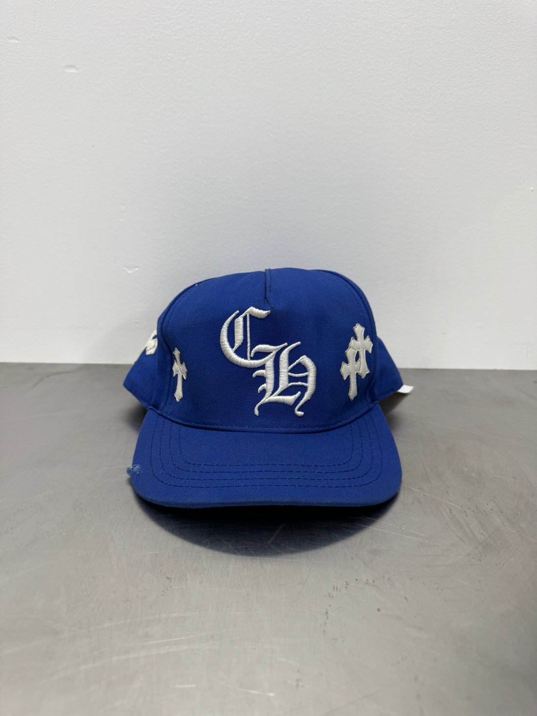 CHROME HEARTS PATCH BLUE HAT