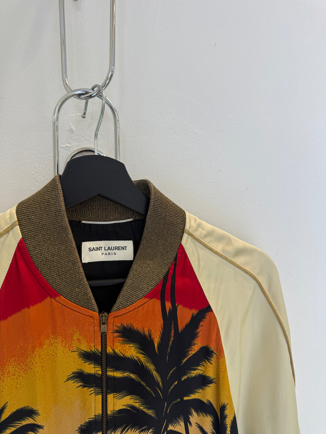 SAINT LAURENT PALM TREE SILK JACKET