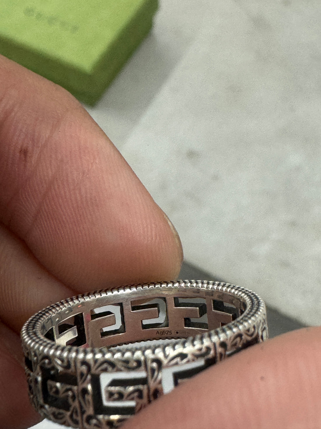 GUCCI G RING 925 SILVER
