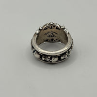 LEATHERS & TREASURES 2011 SPINNER SCROLL SKULL RING