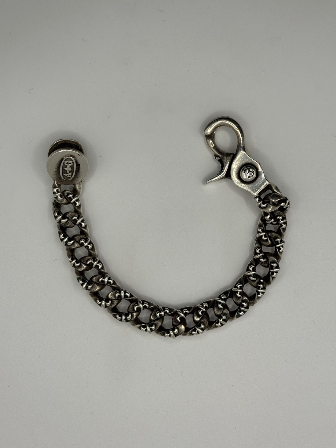 A&G ROCK FANCY LINK 8 INCH BRACELET