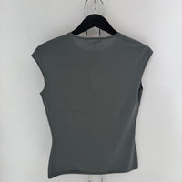 Gucci Grey Cap Sleeves Knit Top