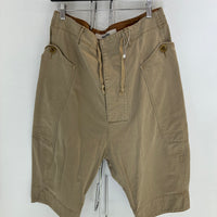 KAPITAL BEIGE COTTON CARGO SHORTS