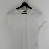 GUCCI WHITE COTTON CREWNECK S/S TOP