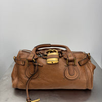 CHLOE VINTAGE TAN LEATHER PADDINGTON BAG