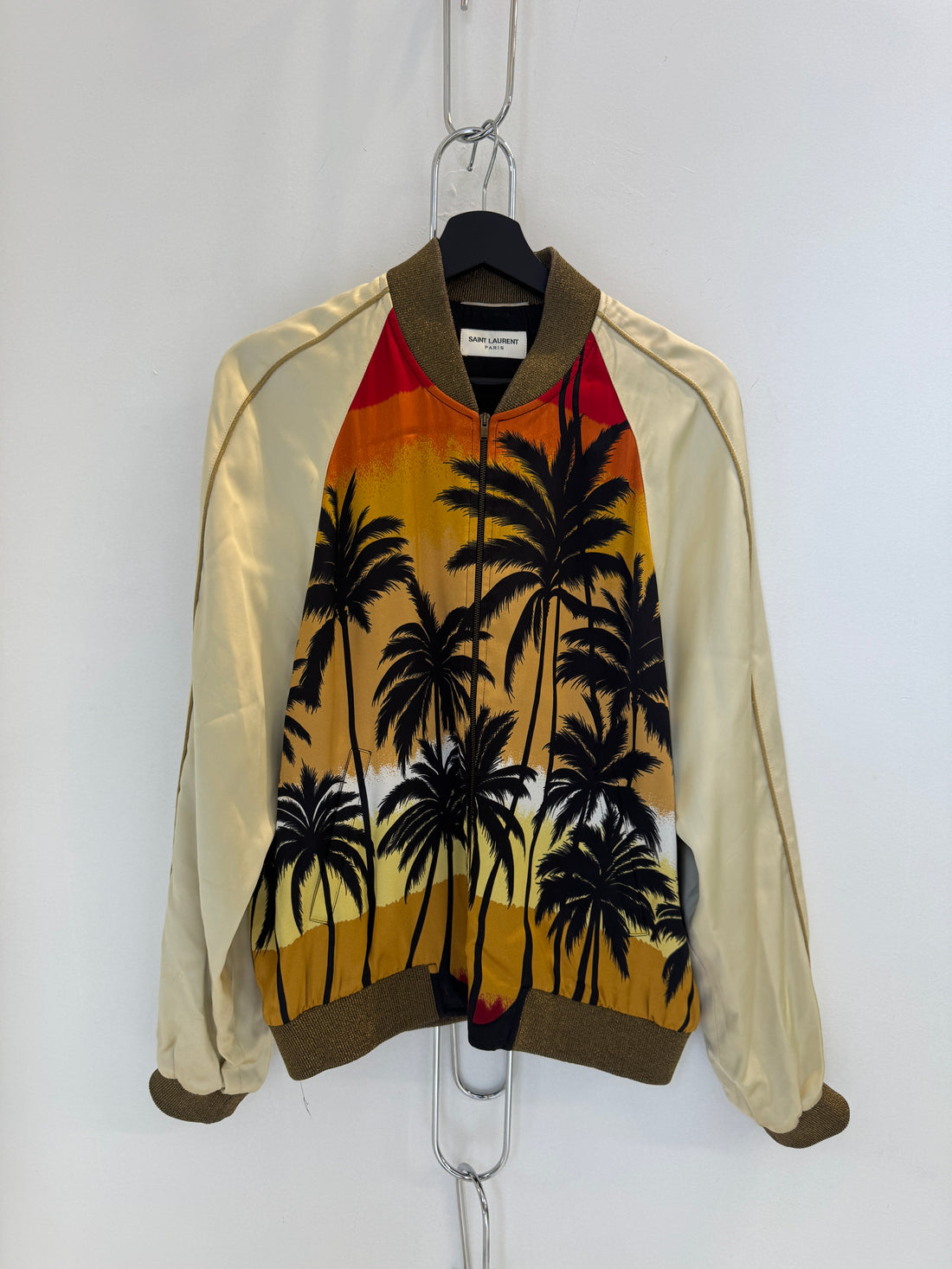 SAINT LAURENT PALM TREE SILK JACKET